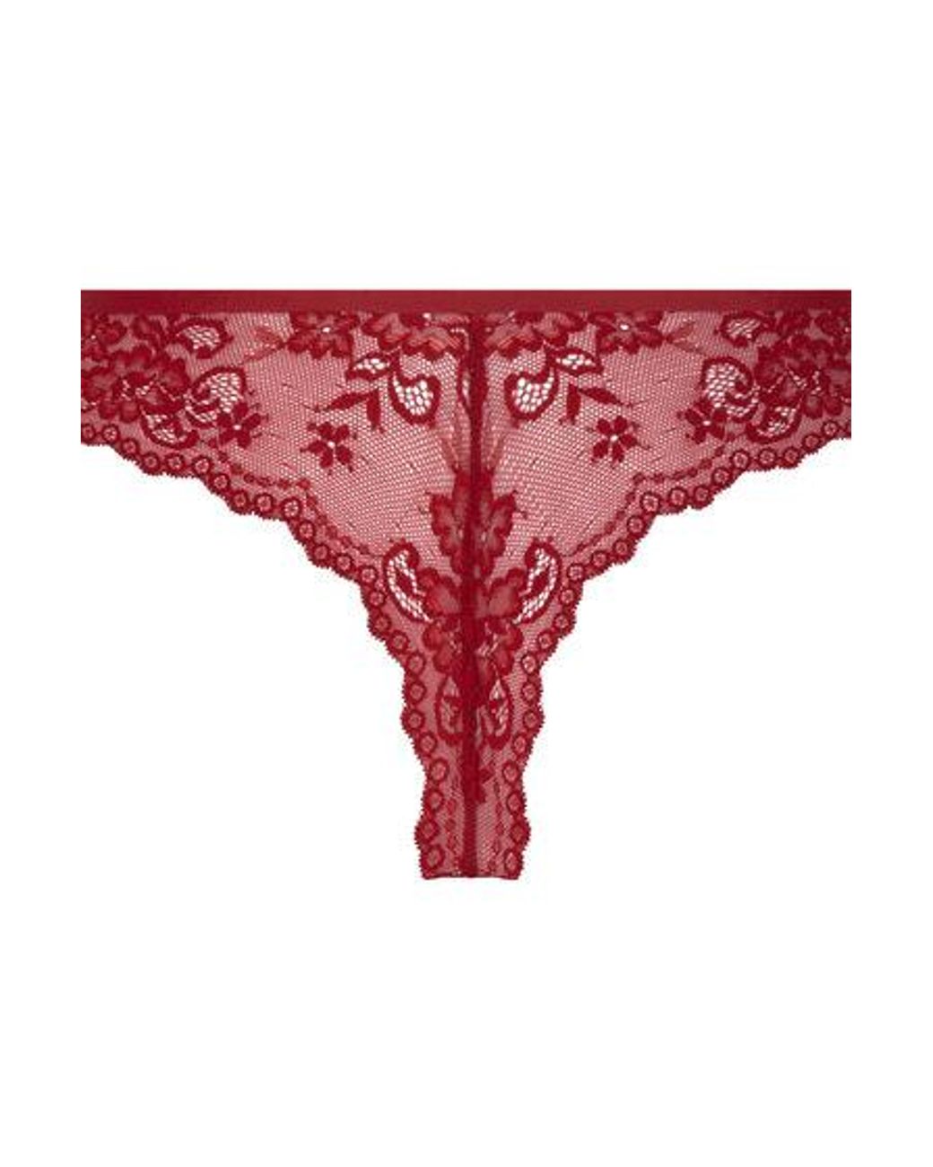 Hunkemöller Red Lace Back Invisible Thong
