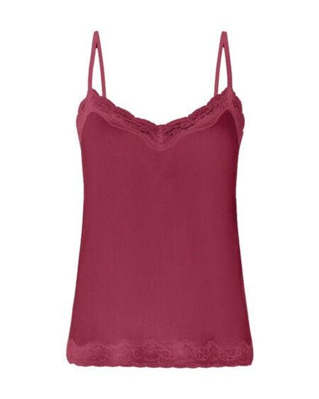 Hunkemöller Red Velours Lace Cami Top