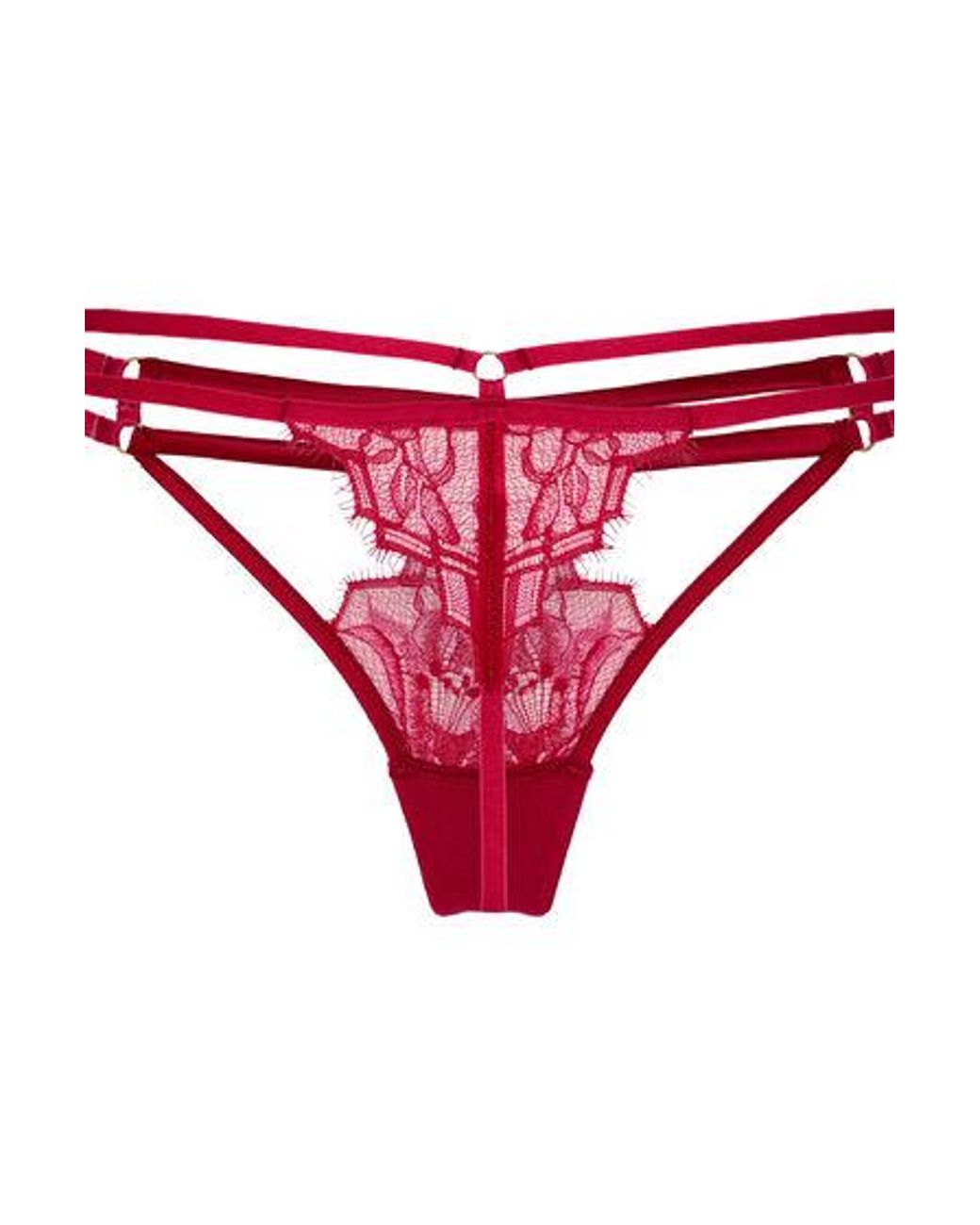 Hunkemöller Hoog Uitgesneden String Bea in het Red