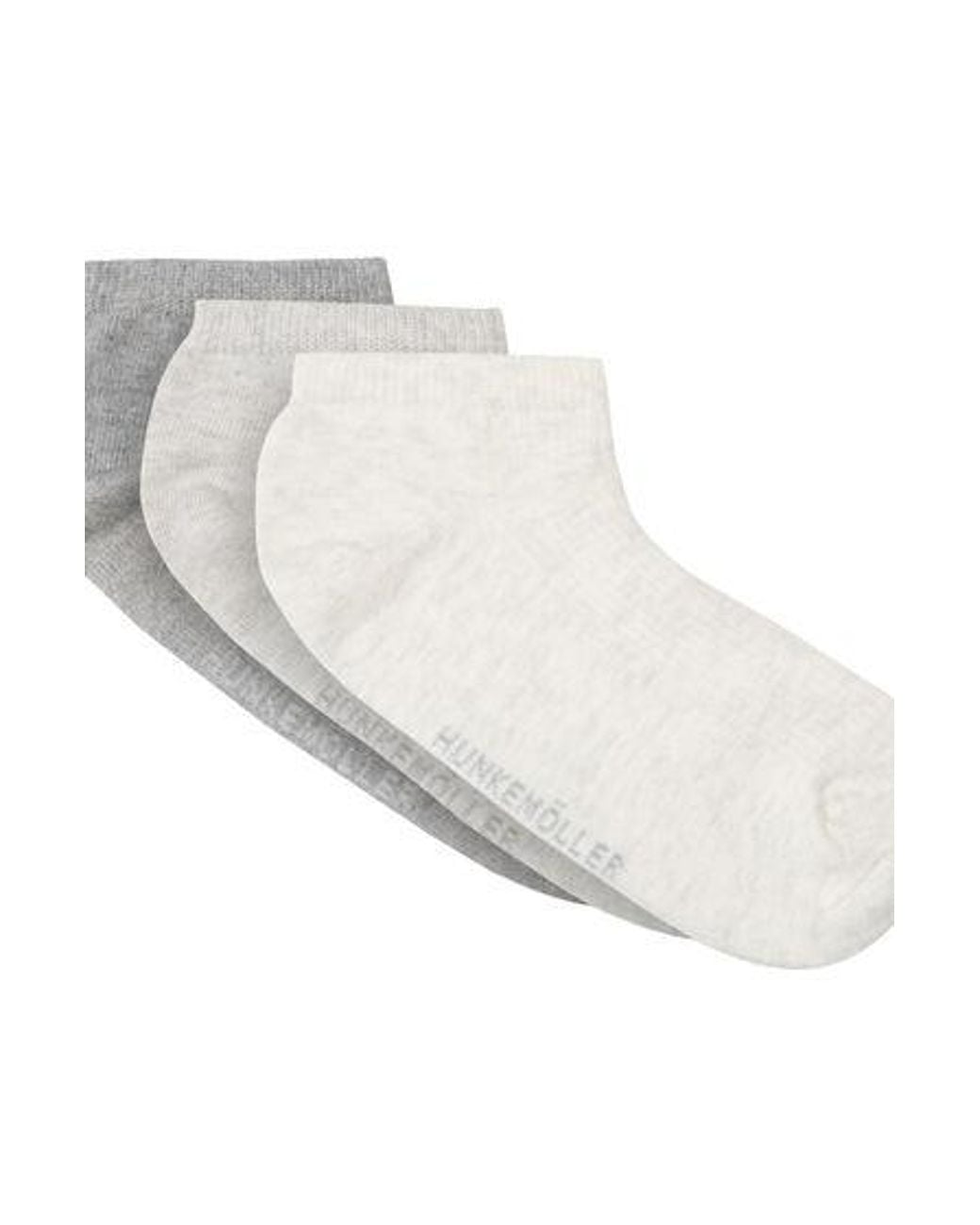 Hunkemöller Gray 3-Pack Cotton Trainer Liner Socks