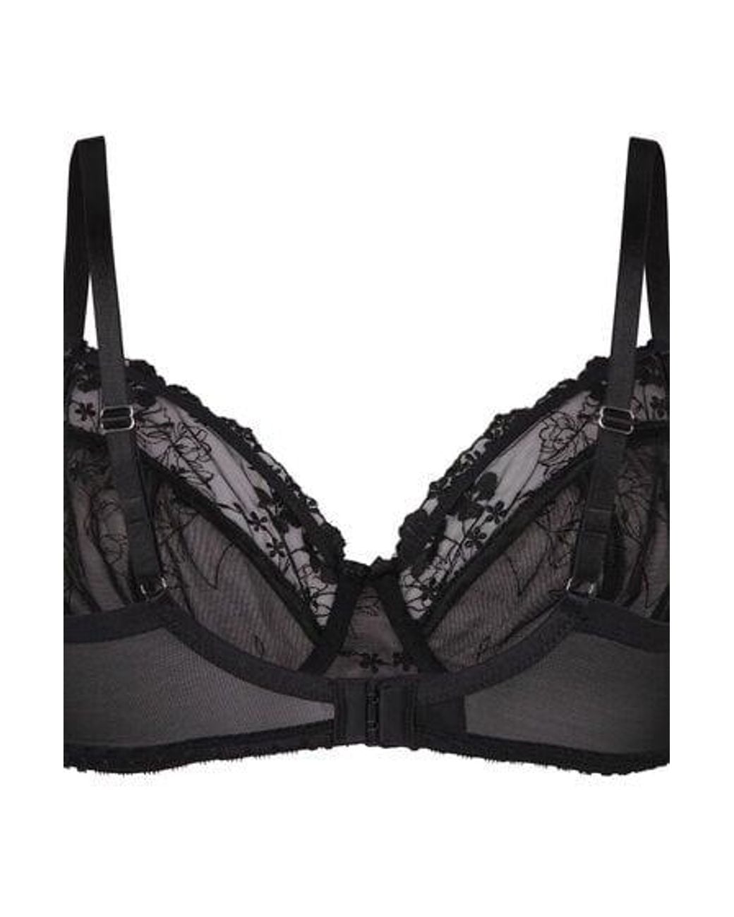 Hunkemöller Black Non-Padded Underwired Bra Peonie