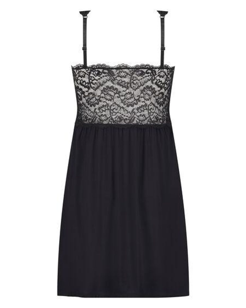 Hunkemöller Black Nora Lace Slip Dress