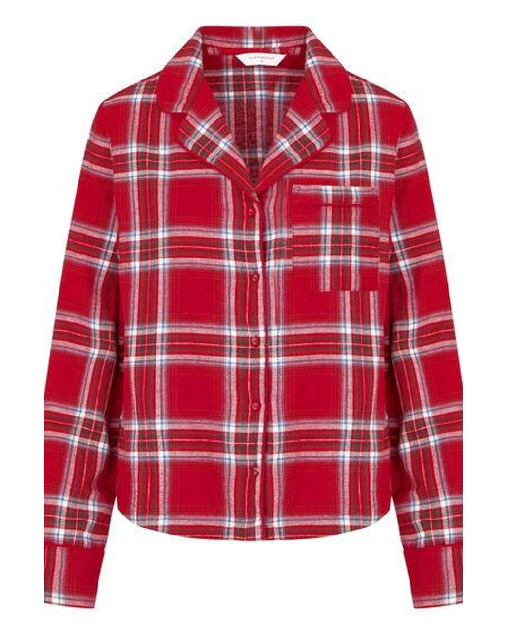 Hunkemöller Red Flannel Pyjama Top