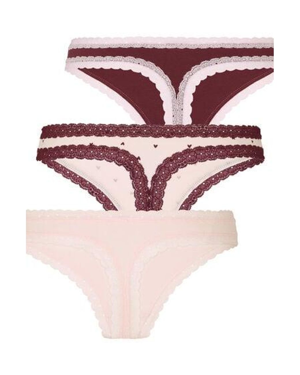 Hunkemöller White Multipack Cotton Thong