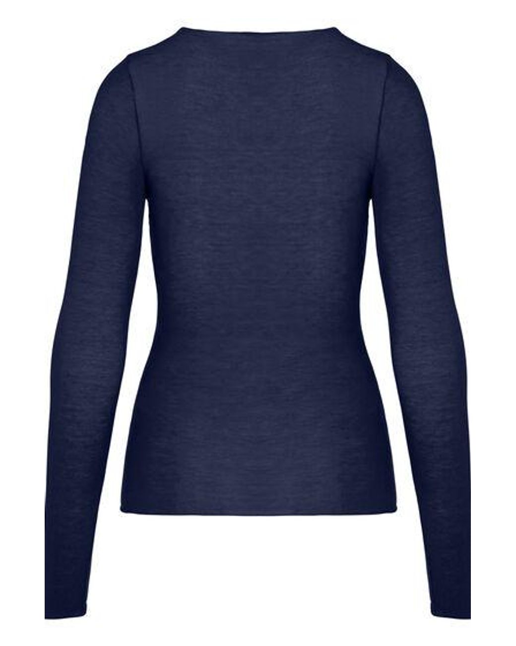 Hunkemöller Blue Super Soft Lace V-Neck Shirt With Cashmere