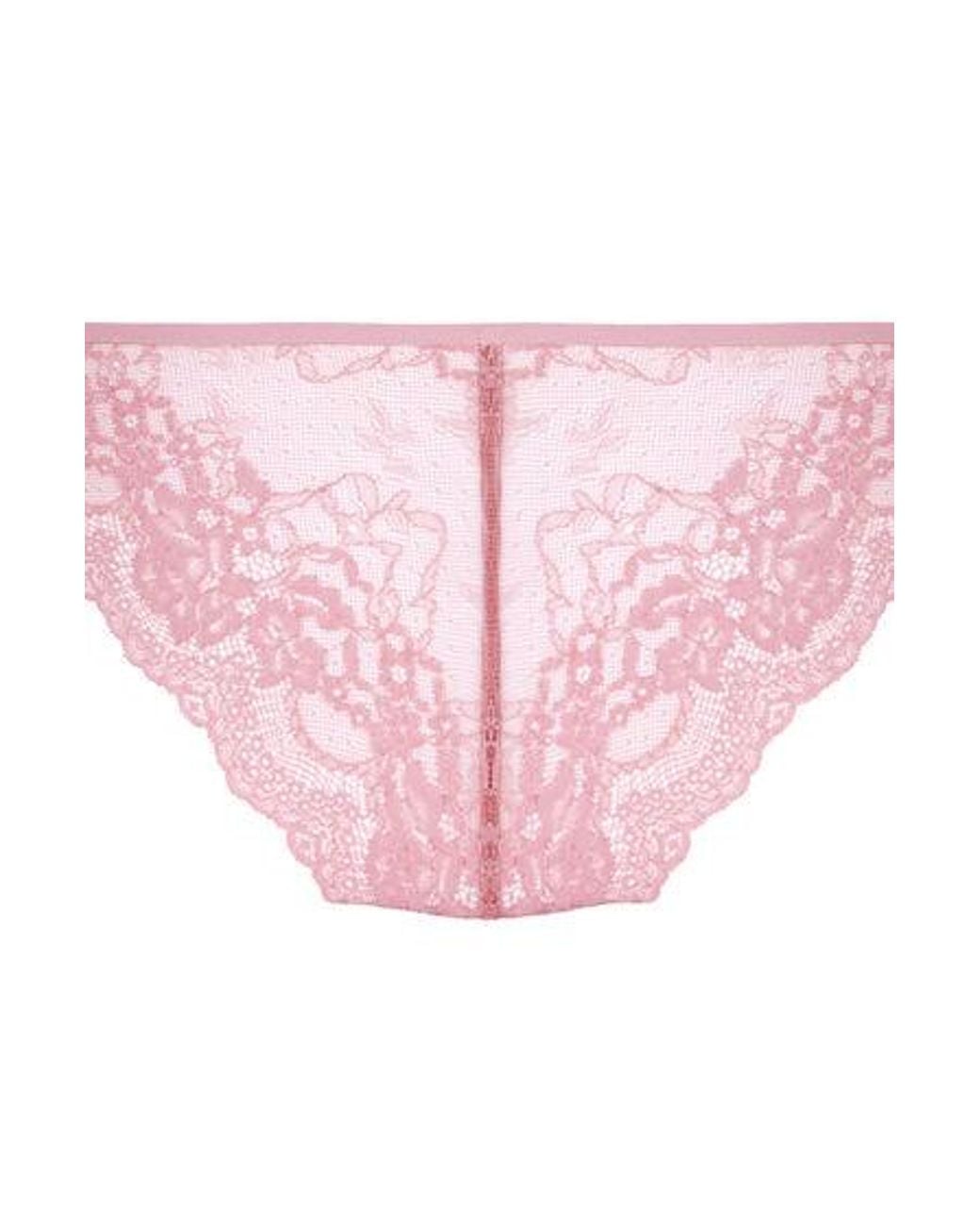 Hunkemöller Pink Invisible Lace Back Brazilian