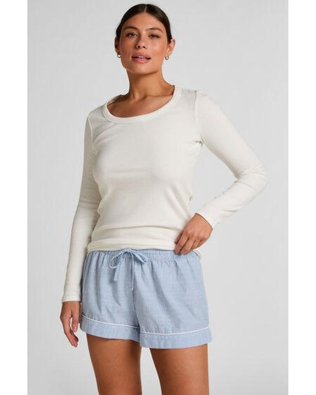 Hunkemöller White Cotton Shorts