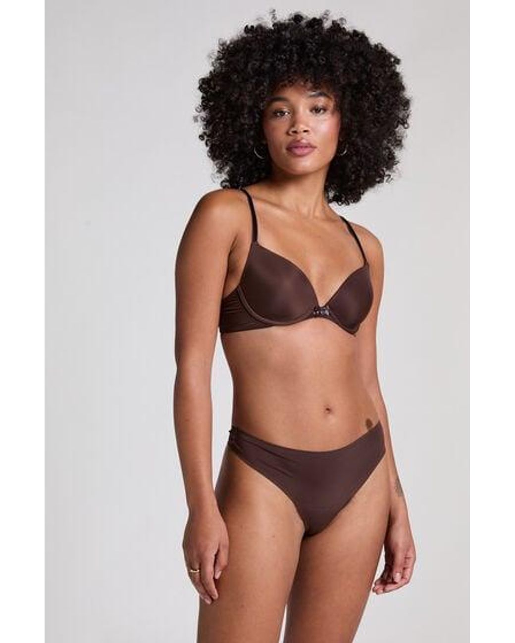 Hunkemöller Brown Invisible Thong Basic