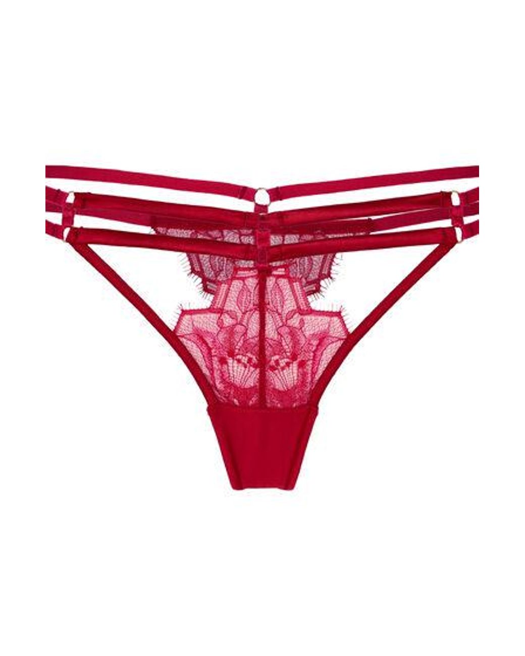Hunkemöller Hoog Uitgesneden String Bea in het Red