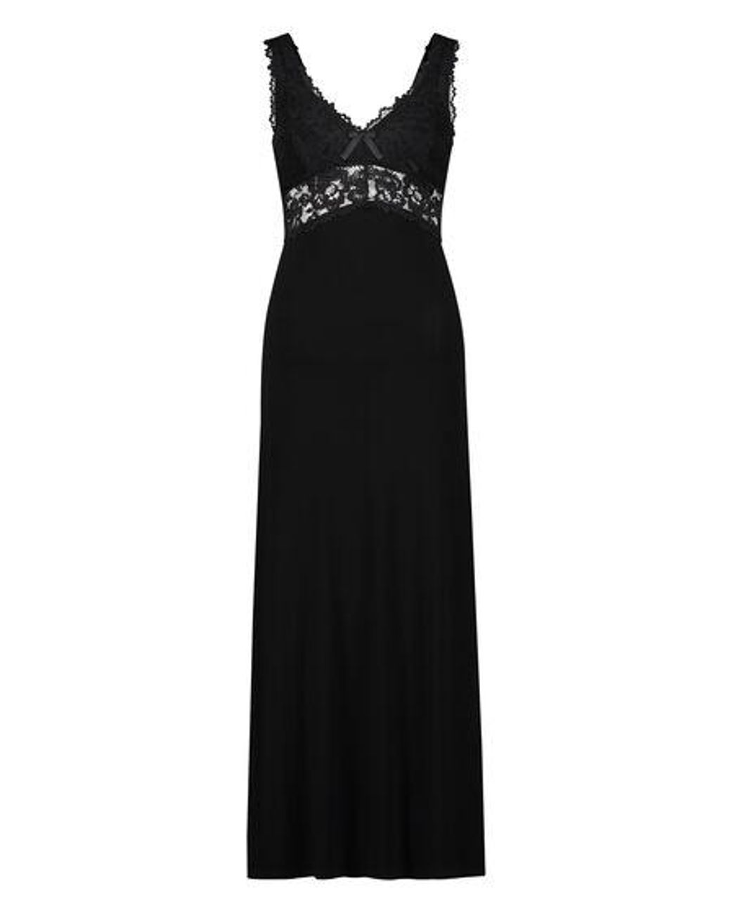 Hunkemöller Black Nora Lace Long Slip Dress
