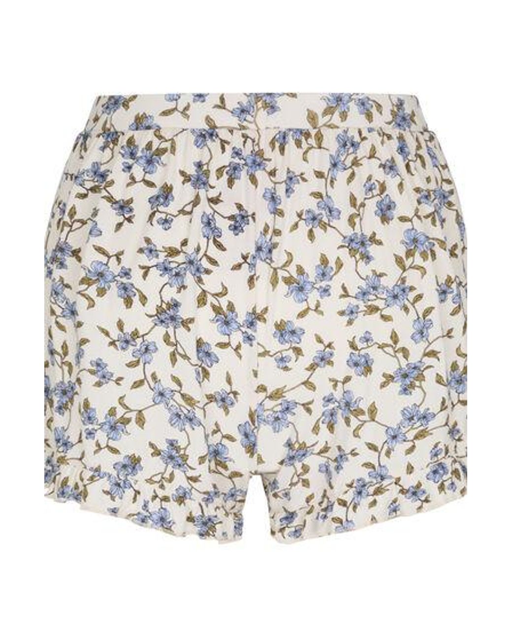 Hunkemöller White Jersey Ruffled Shorts