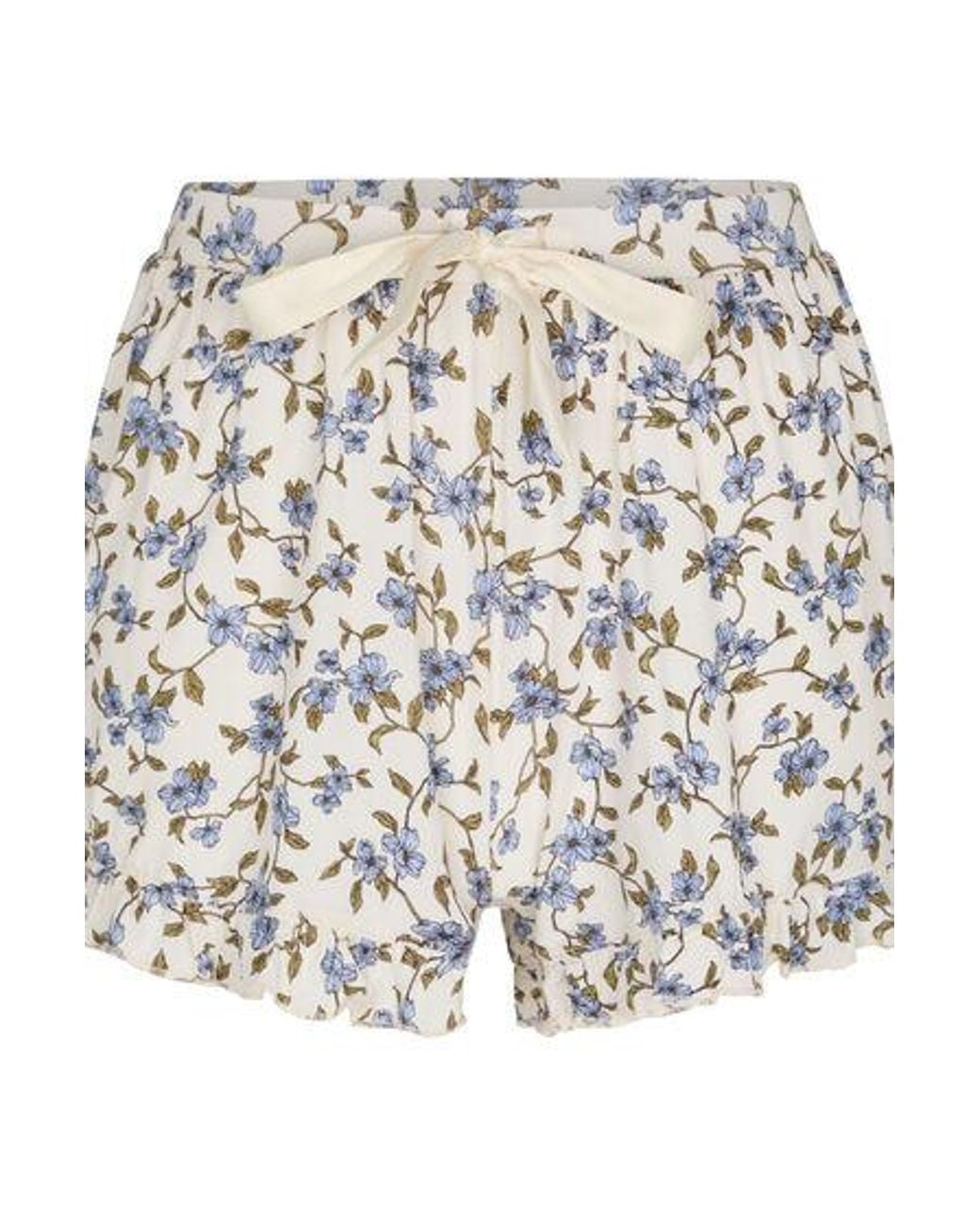Hunkemöller White Jersey Ruffled Shorts