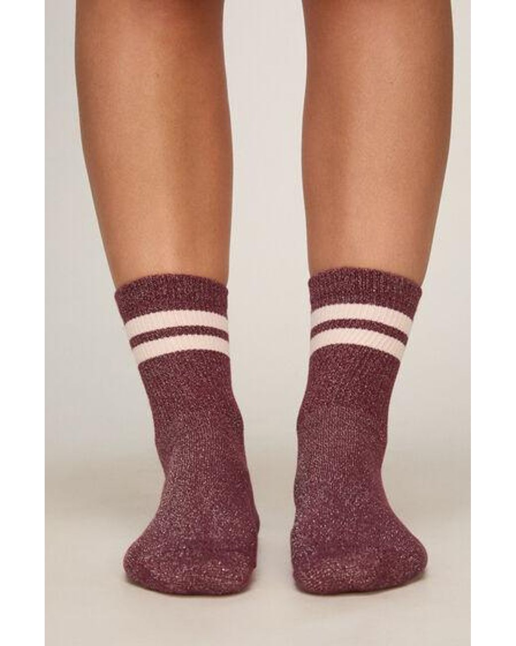 Hunkemöller Pink Socks Lurex Stripe