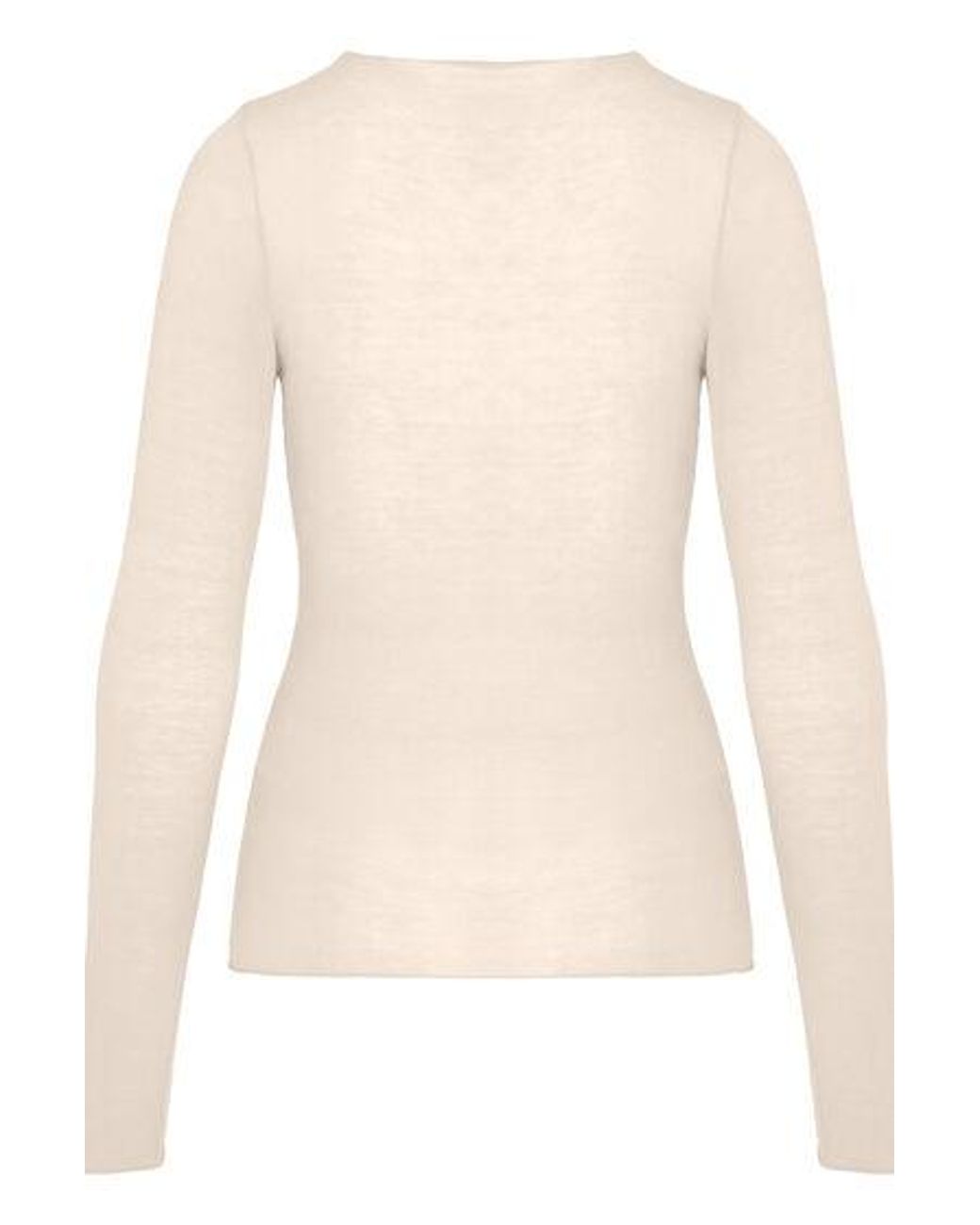 Hunkemöller Natural Super Soft Lace V-Neck Shirt With Cashmere