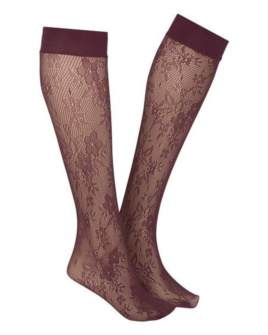 Hunkemöller Red Sheer Socks Lace Fishnet