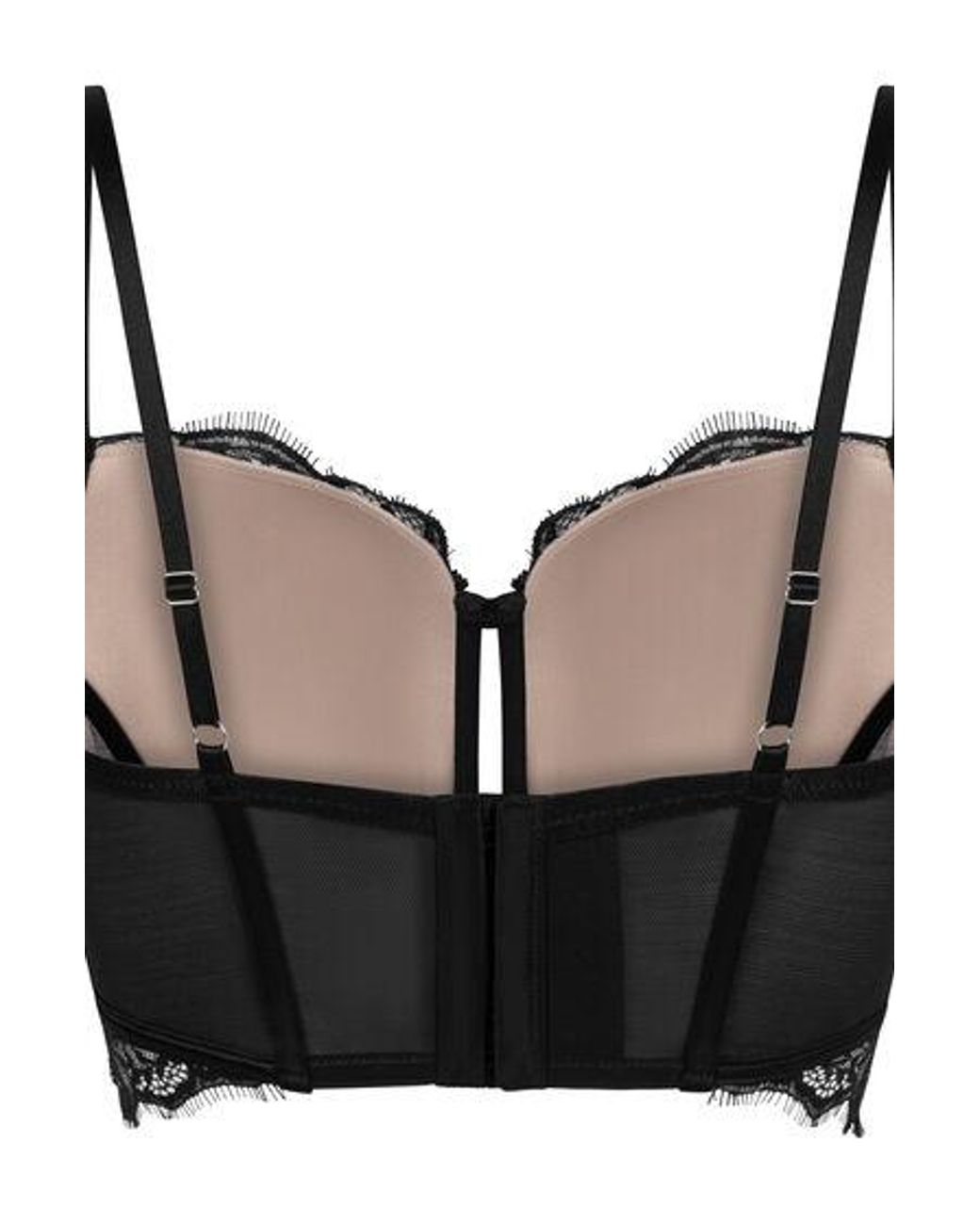 Hunkemöller Black Prina Padded Underwired Longline Bra