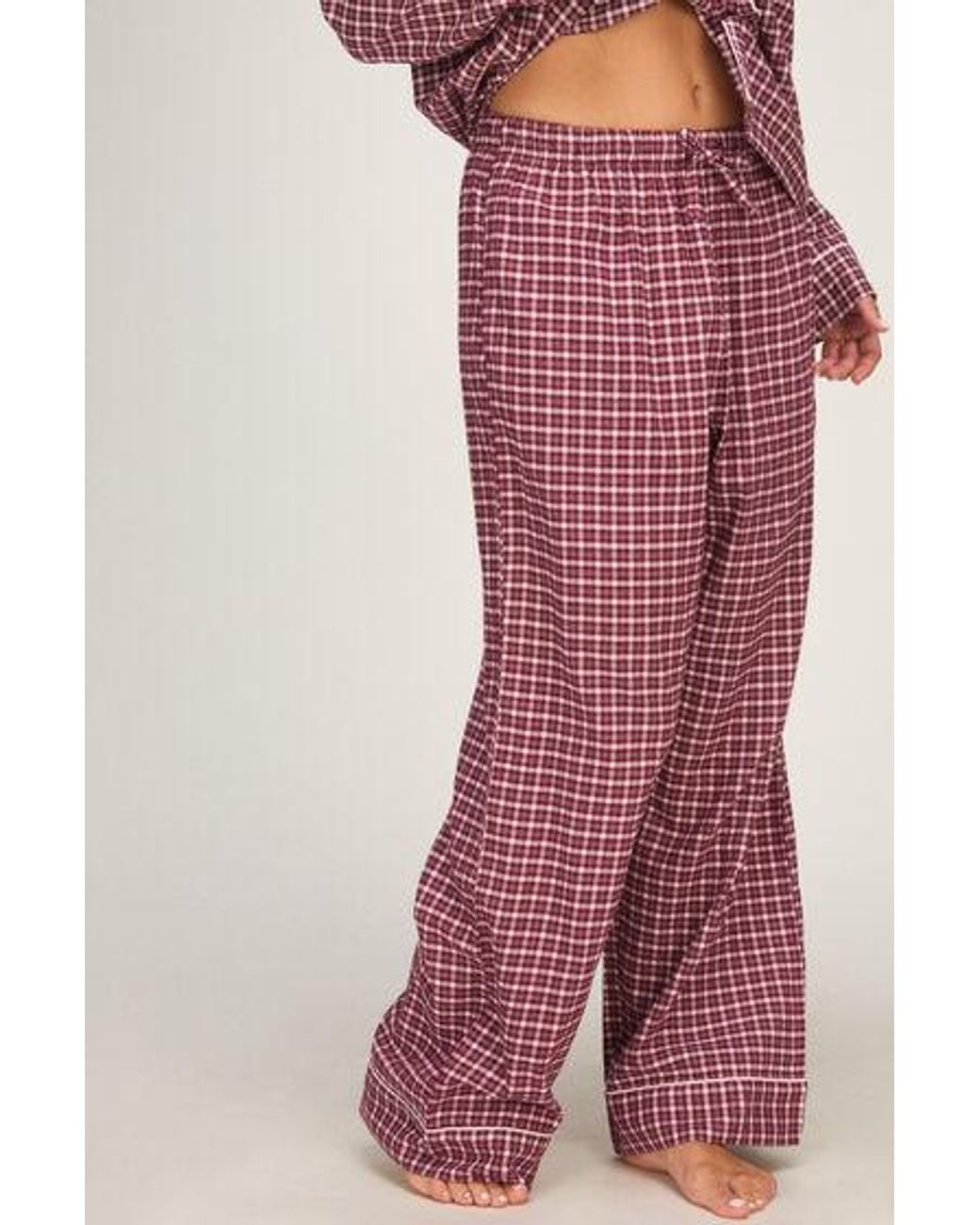 Hunkemöller Geruite Pyjamabroek in het Red
