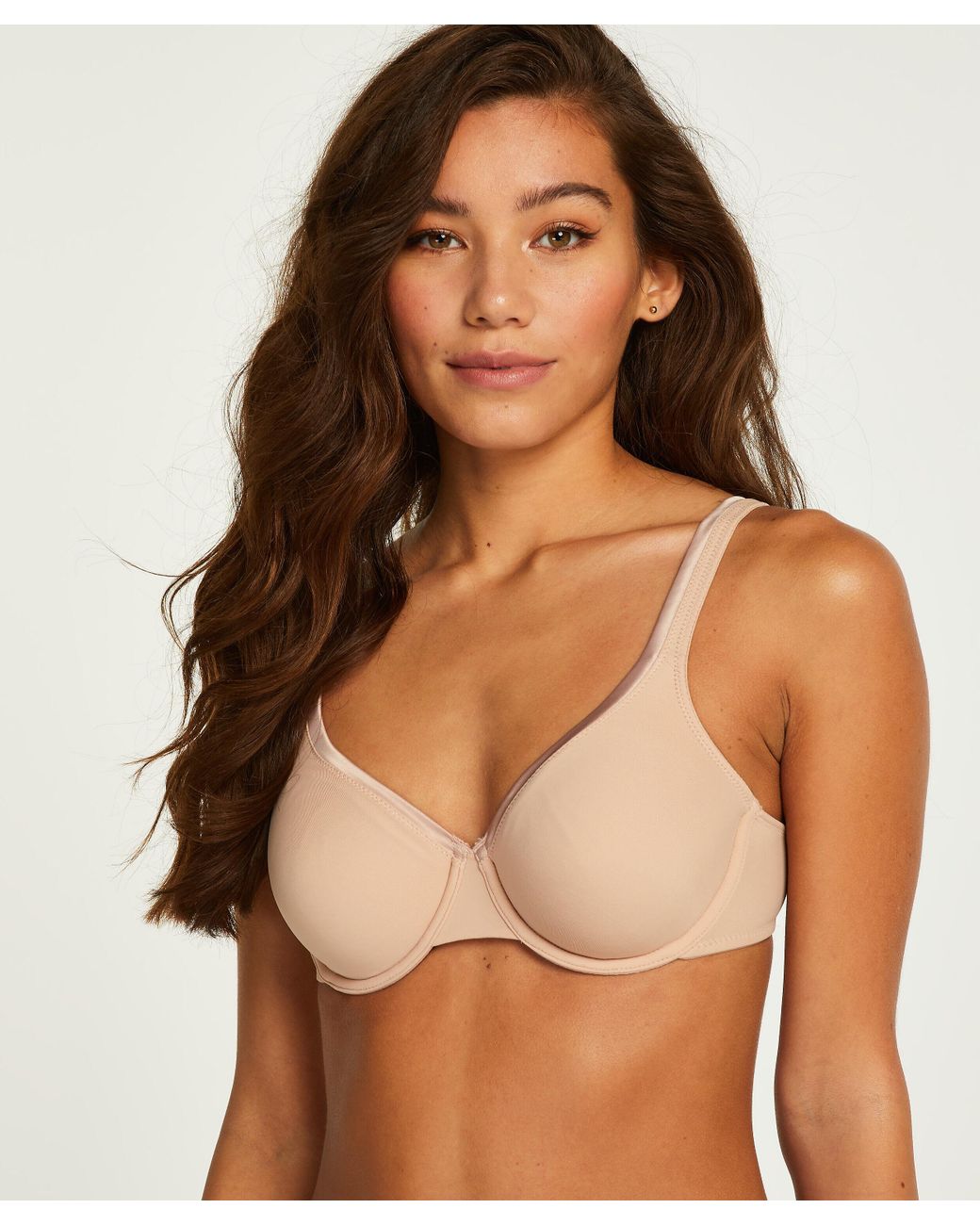 Hunkemöller Natural Satin Fleece Non-Padded Underwired Bra