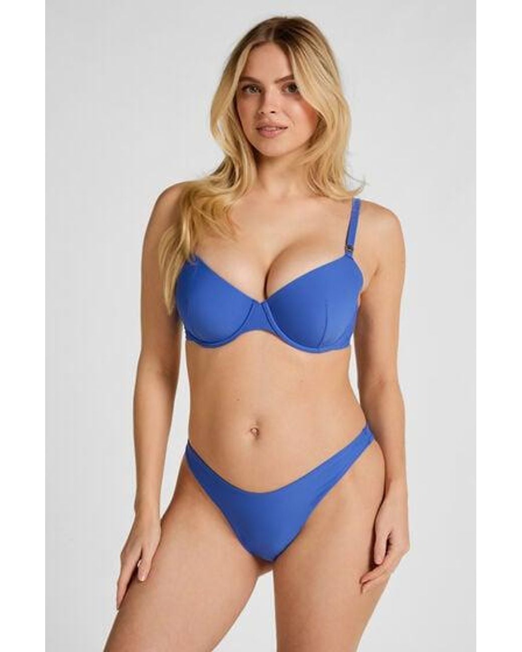 Hunkemöller Blue Highleg Bikini Bottom Luxe