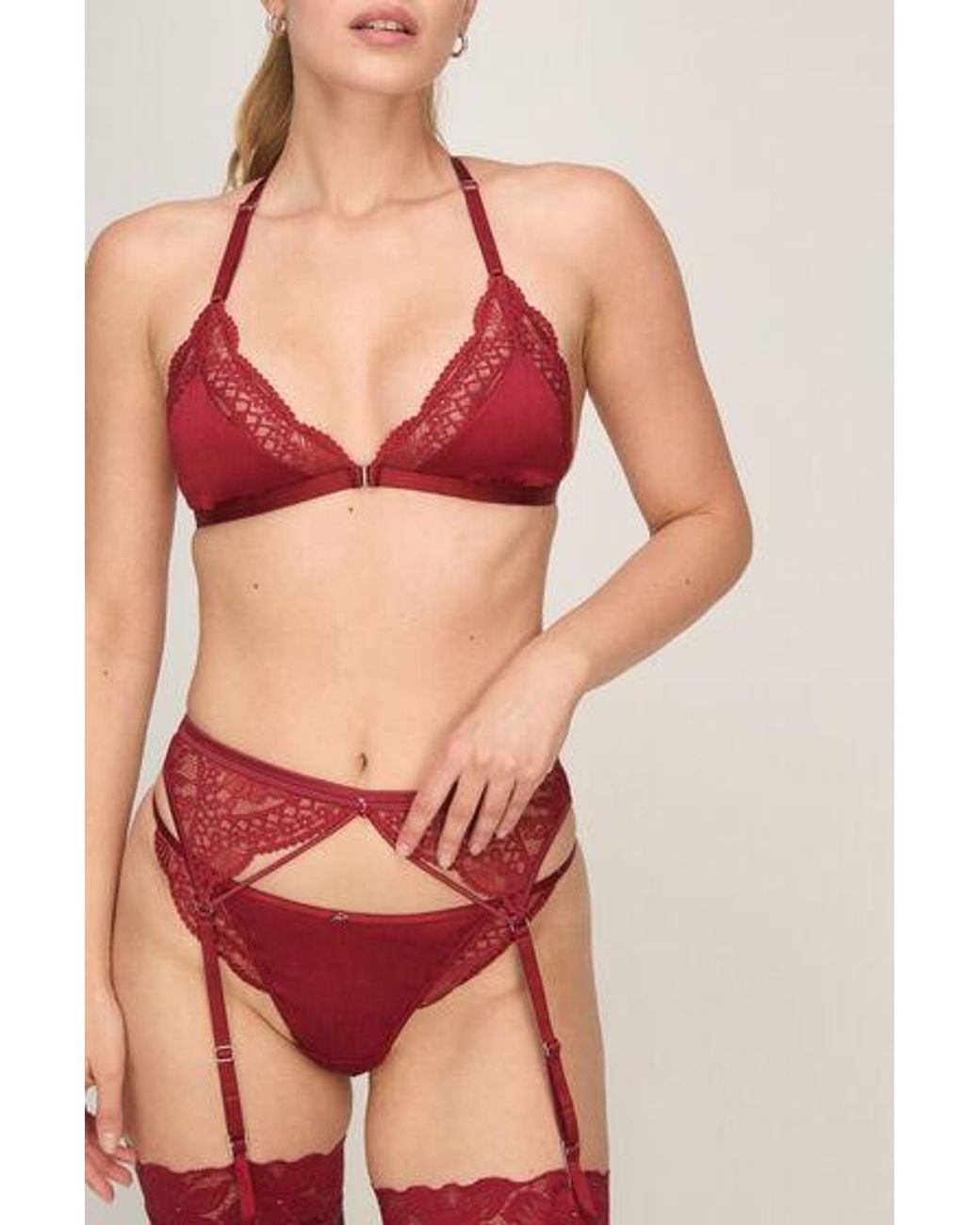 Hunkemöller Red Suspenderbelt Tosca