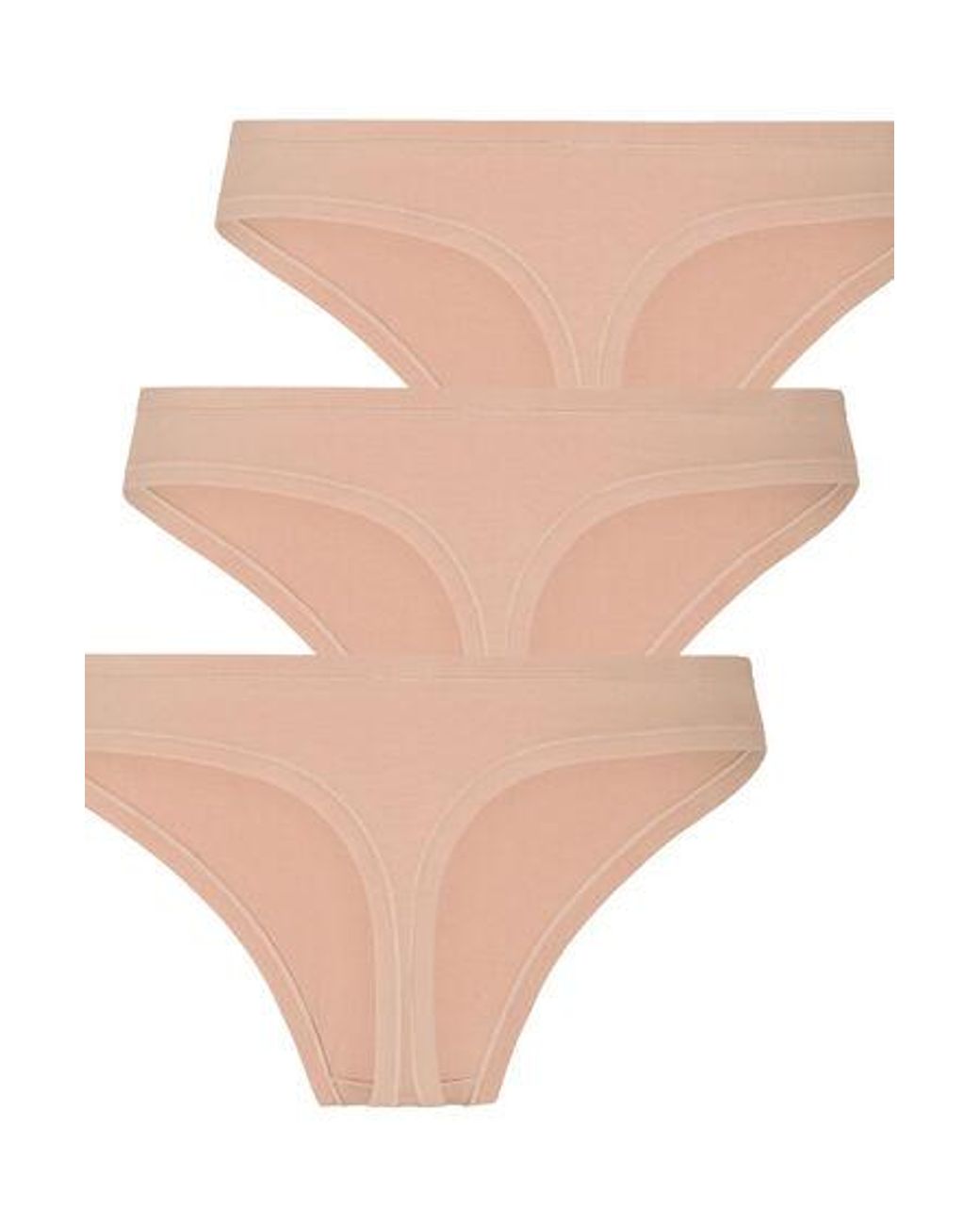 Hunkemöller Multipack Katoenen Strings in het Natural