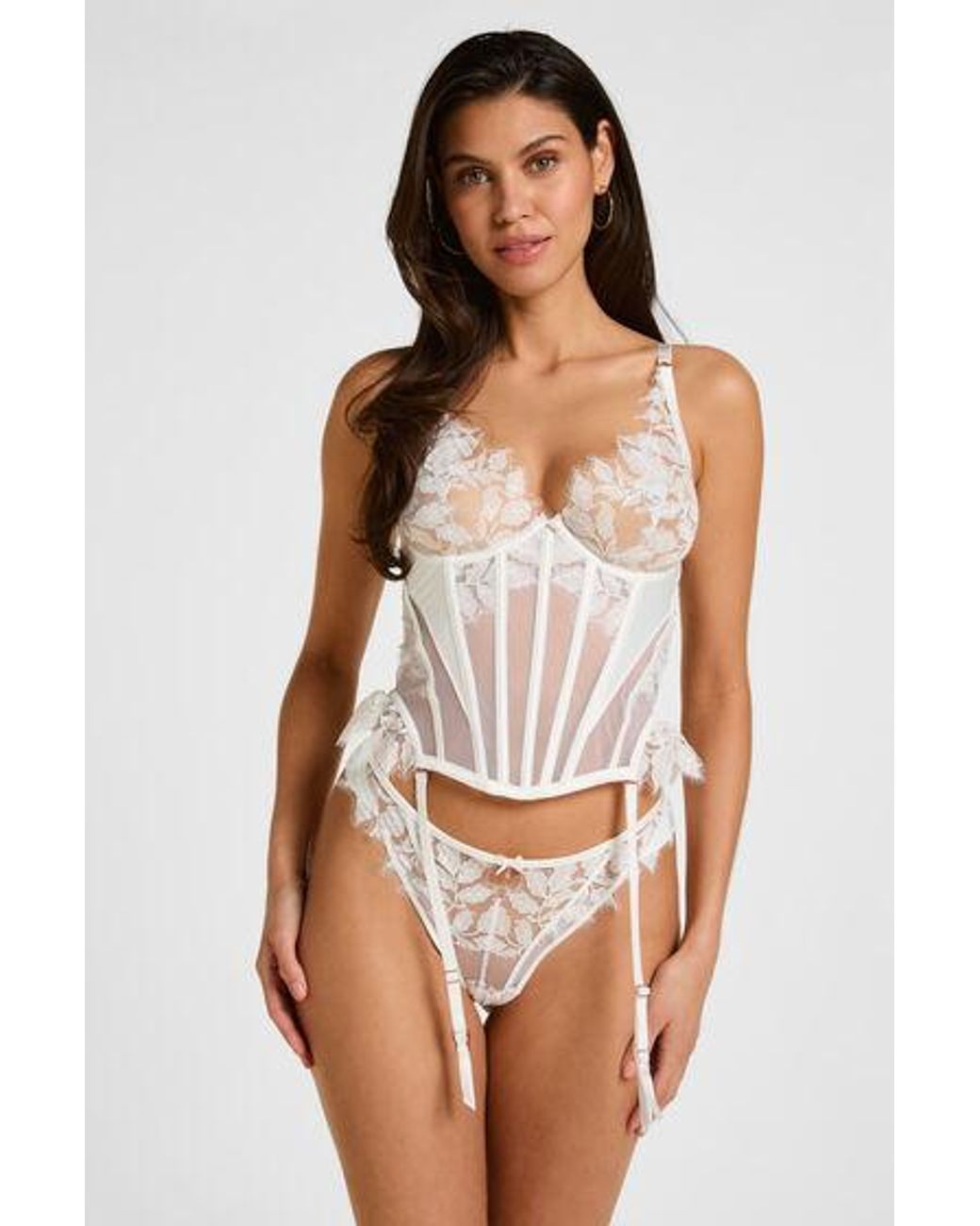 Hunkemöller White Highleg Thong Millie