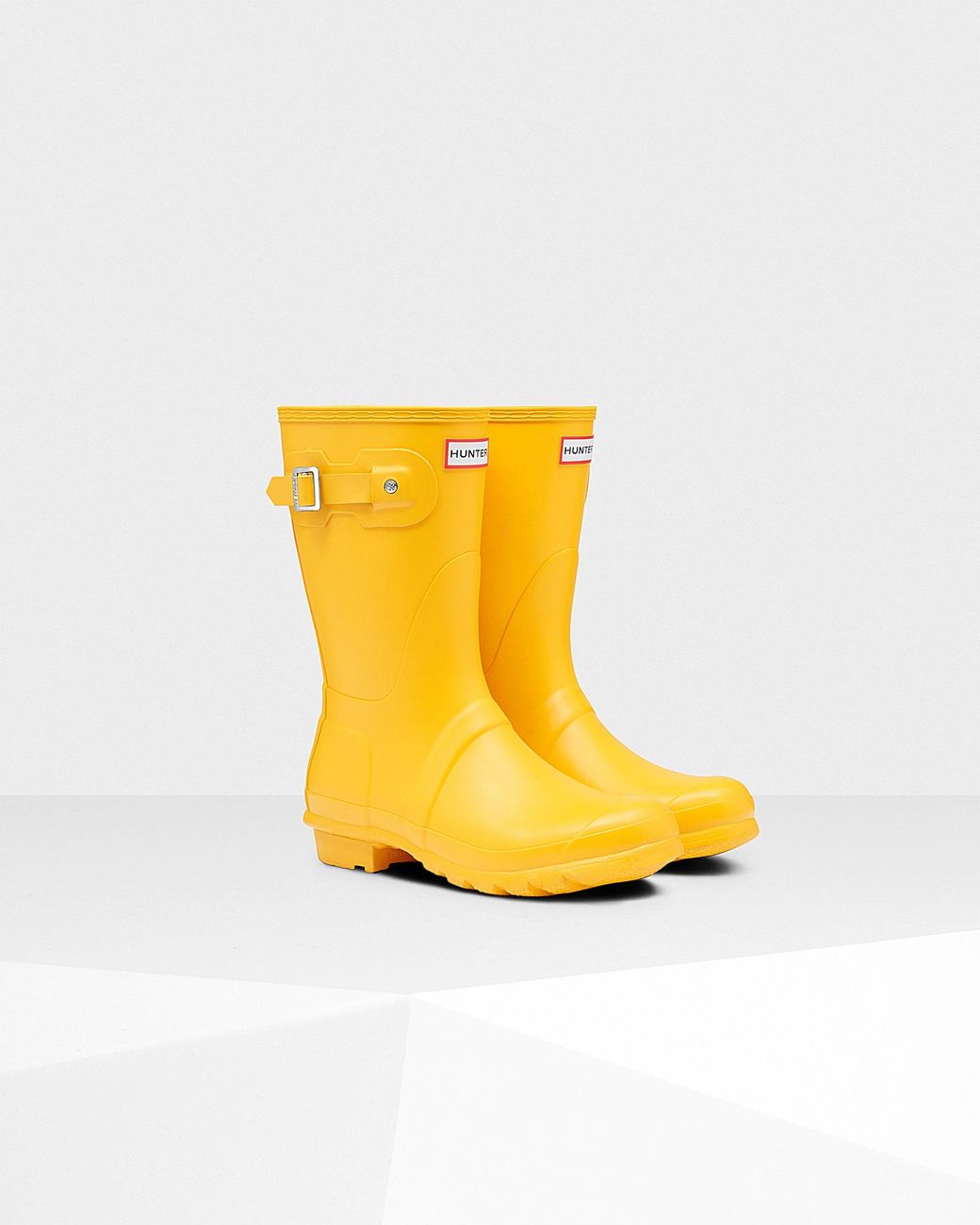 hunter boots short yellow