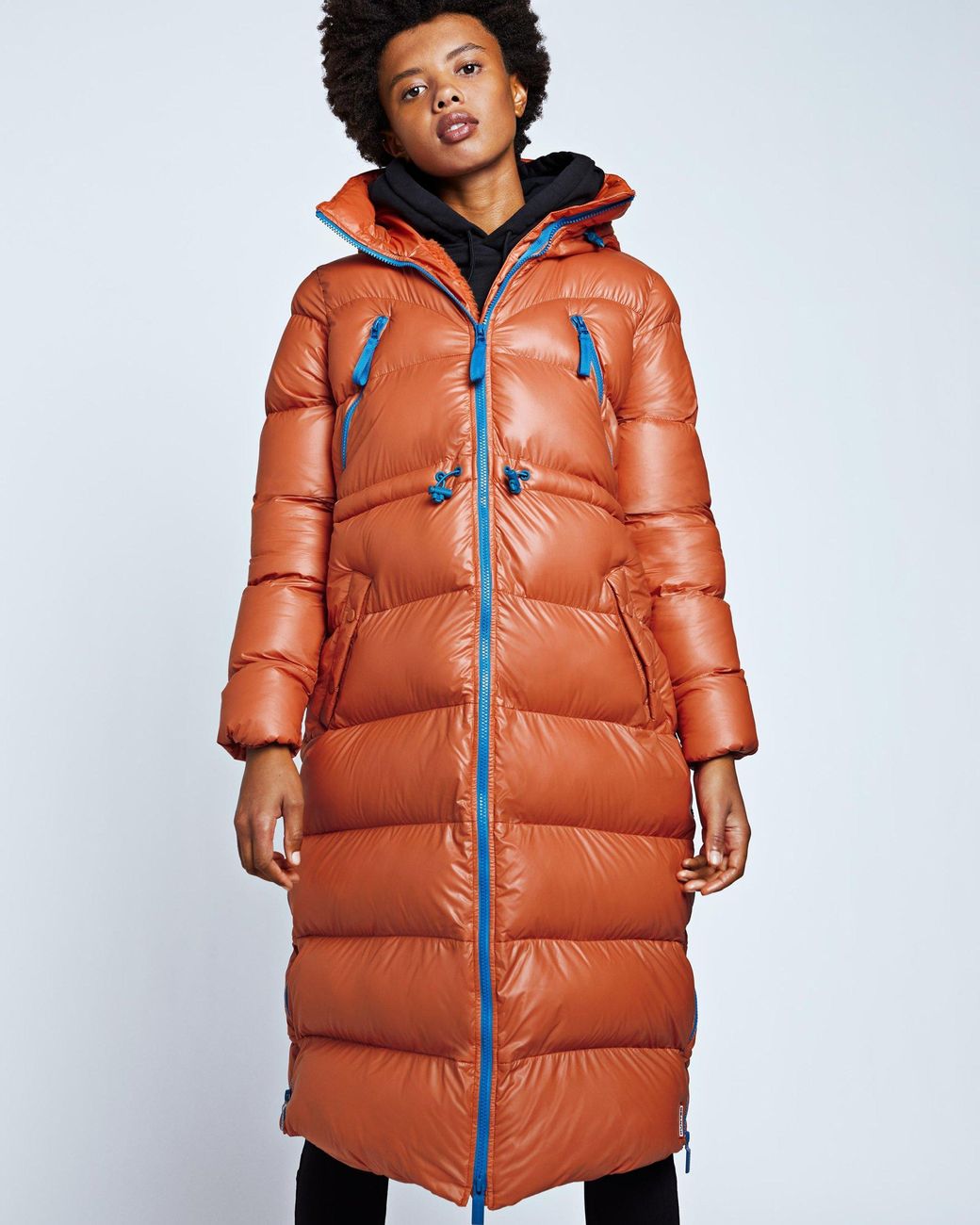 HUNTER Women's Original Long Puffer Coat in Orange | Lyst UK