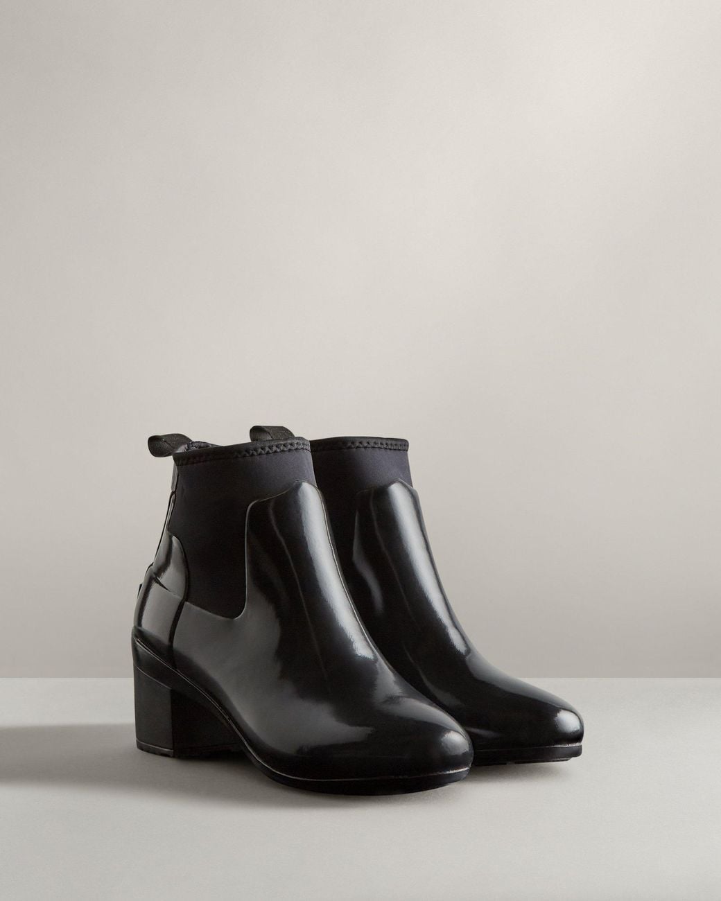 Refined Slim Fit Gloss Mid Heel Boots 