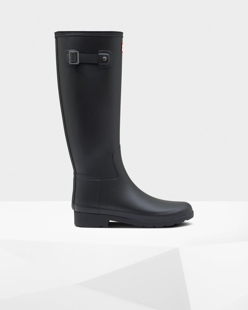 HUNTER Rubber Refined Slim Fit Tall Wellington Boots in Black - Lyst