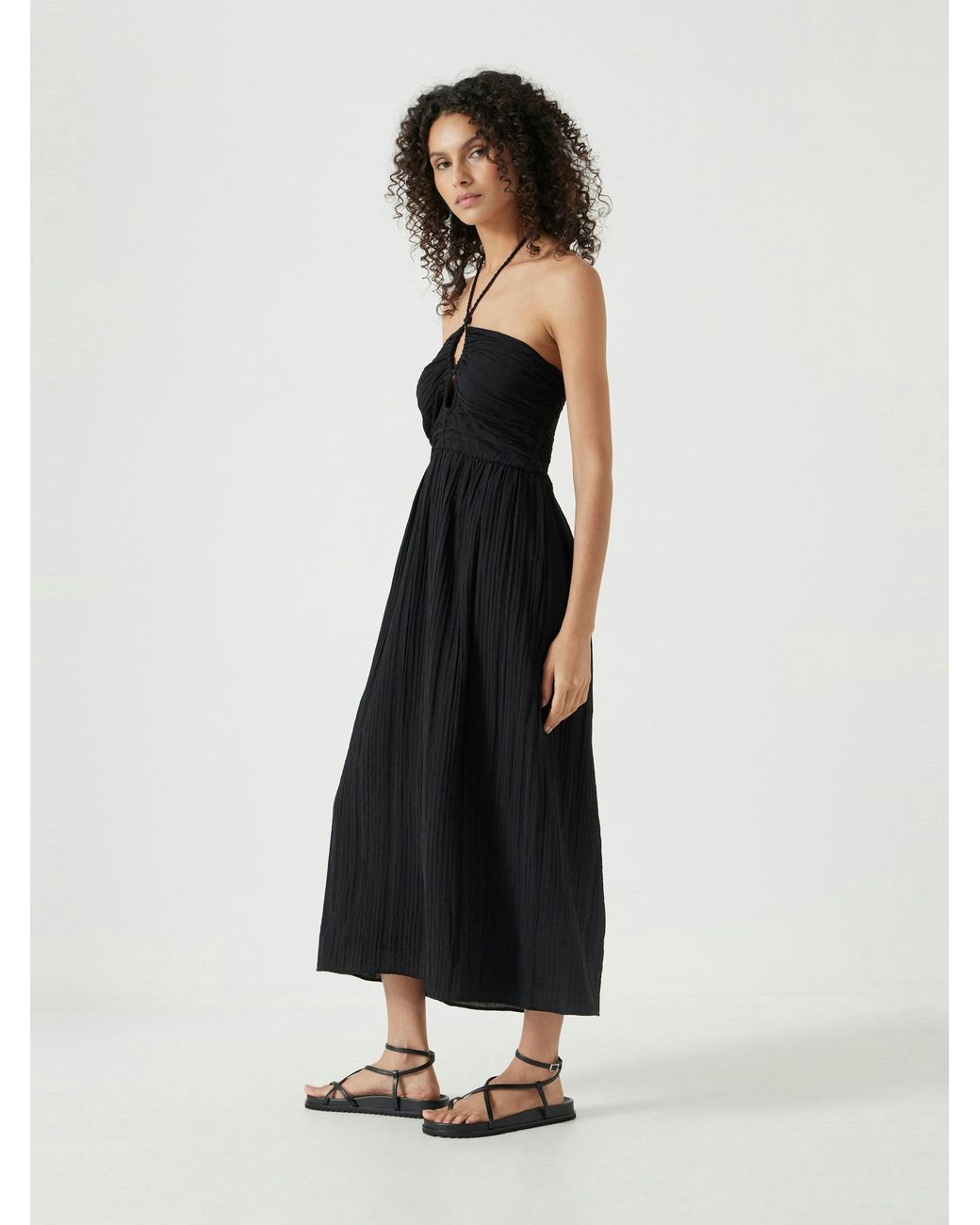 Hush White Bella Cut Out Bandeau Midi Dress