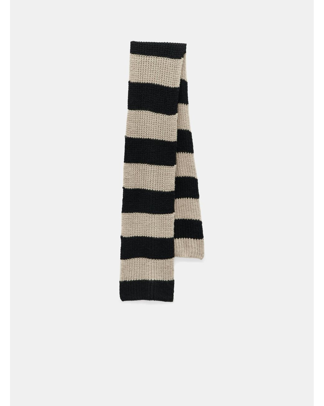 Hush White Morgan Knitted Stripe Scarf