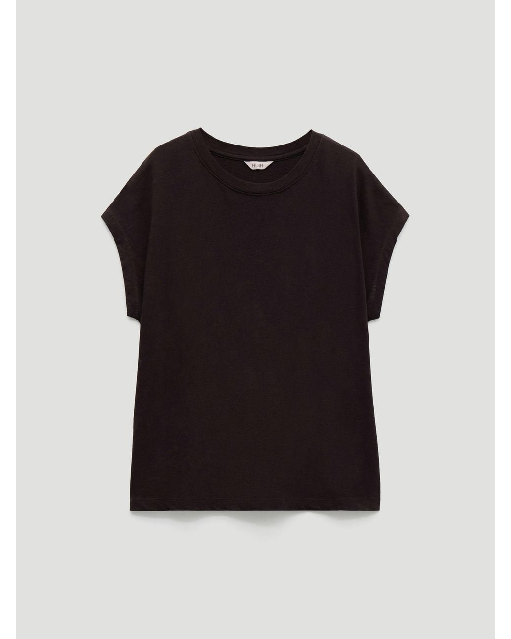Hush Black Aisling Cotton Slub T-Shirt