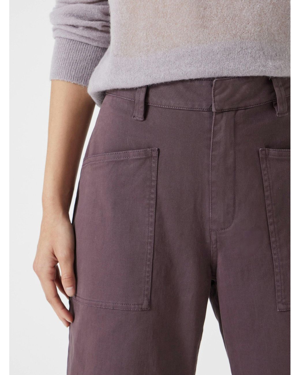 Hush Multicolor Cordi Barrel Leg Cotton Trousers