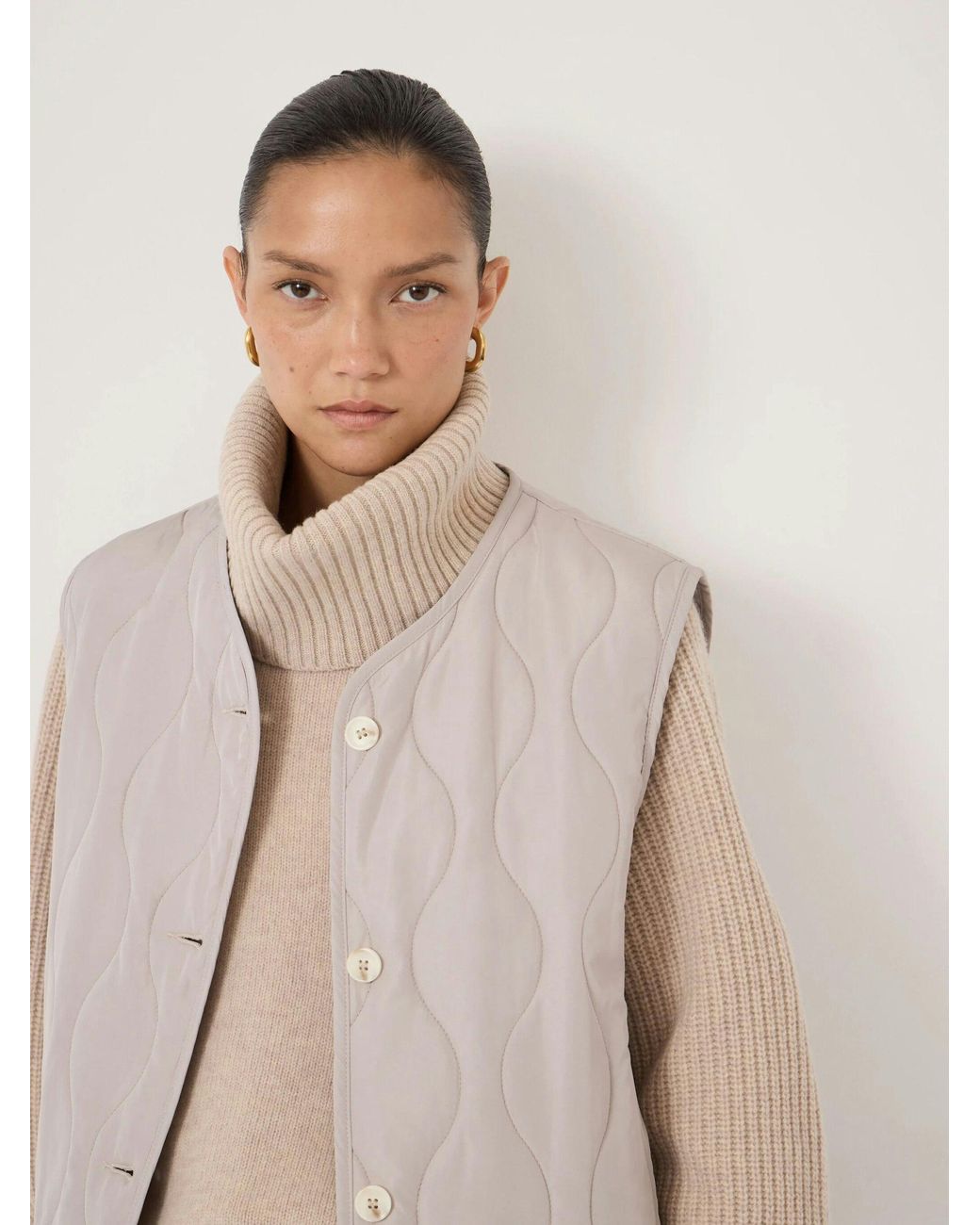 Hush Natural Amaya Quilted Gilet Liner
