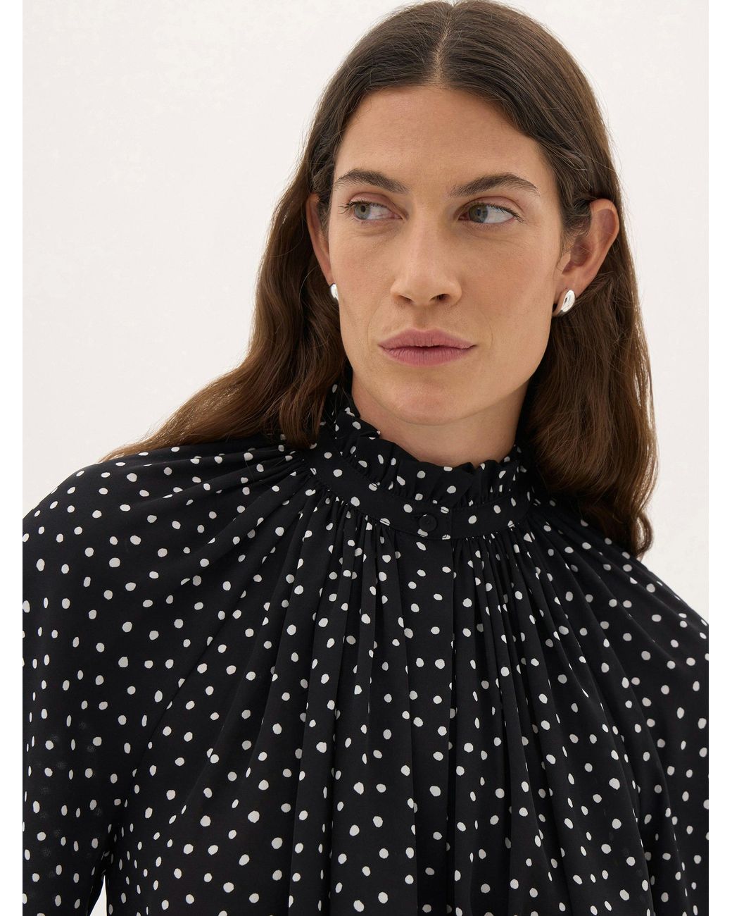 Hush Black Fleur Floaty Chiffon Blouse