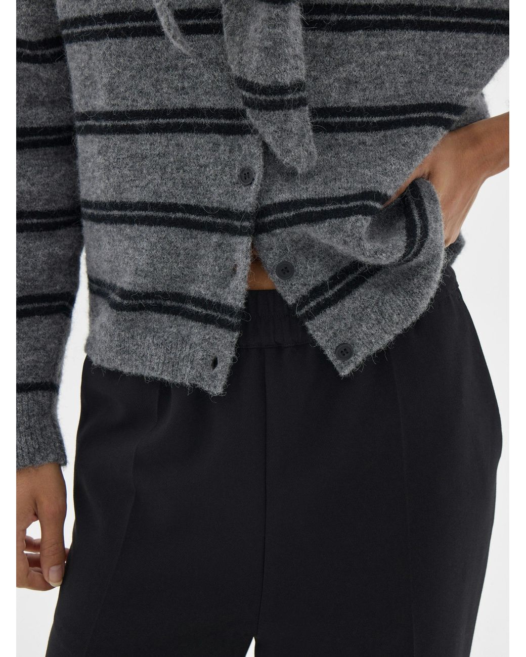 Hush Black Sutton Slim Pull On Trousers