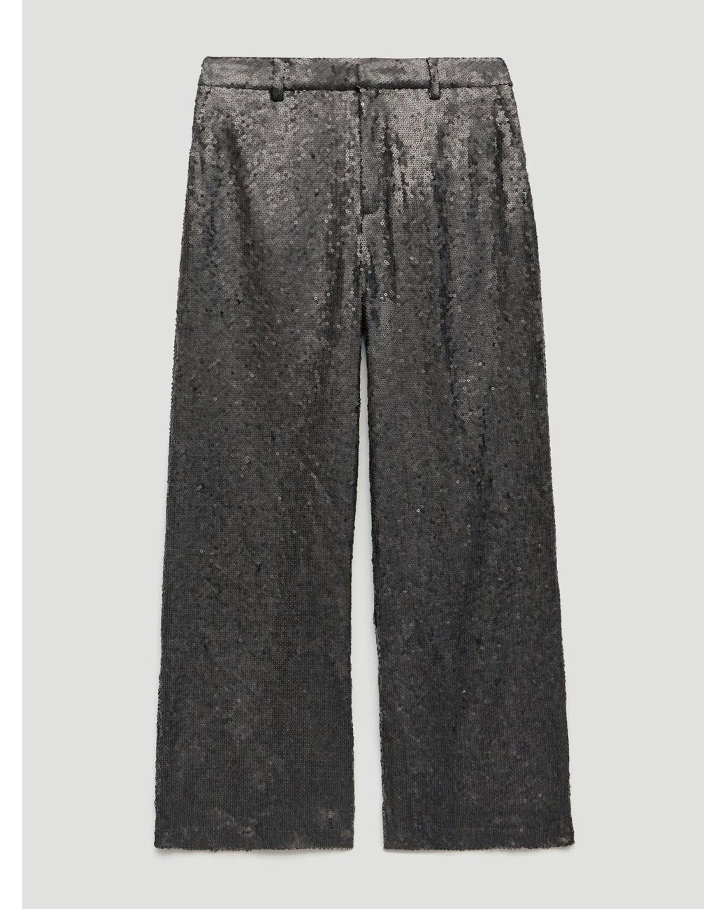 Hush White Holly Sequin Co-Ord Wide Leg Trousers