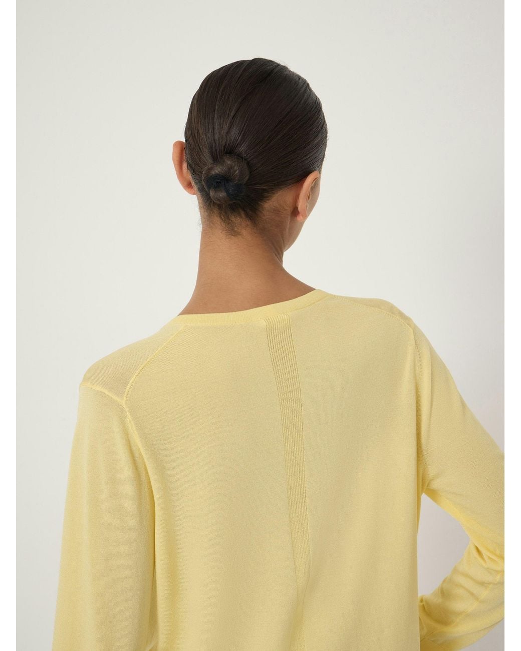 Hush Natural Louise Relaxed V Neck Knitted Long Sleeve Top