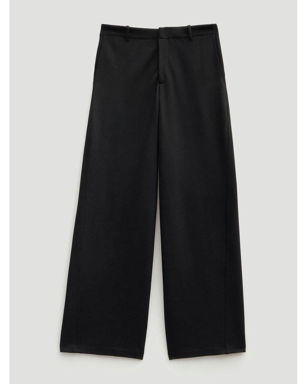 Hush White Lya Wool Blend Wide Leg Trousers