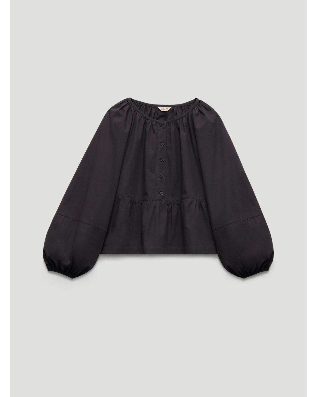 Hush Blue Beck Cotton Peplum Blouse