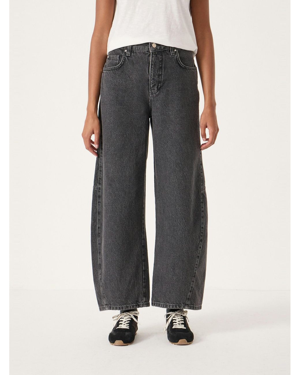 Hush White Bree Horseshoe Barrel Leg Jeans