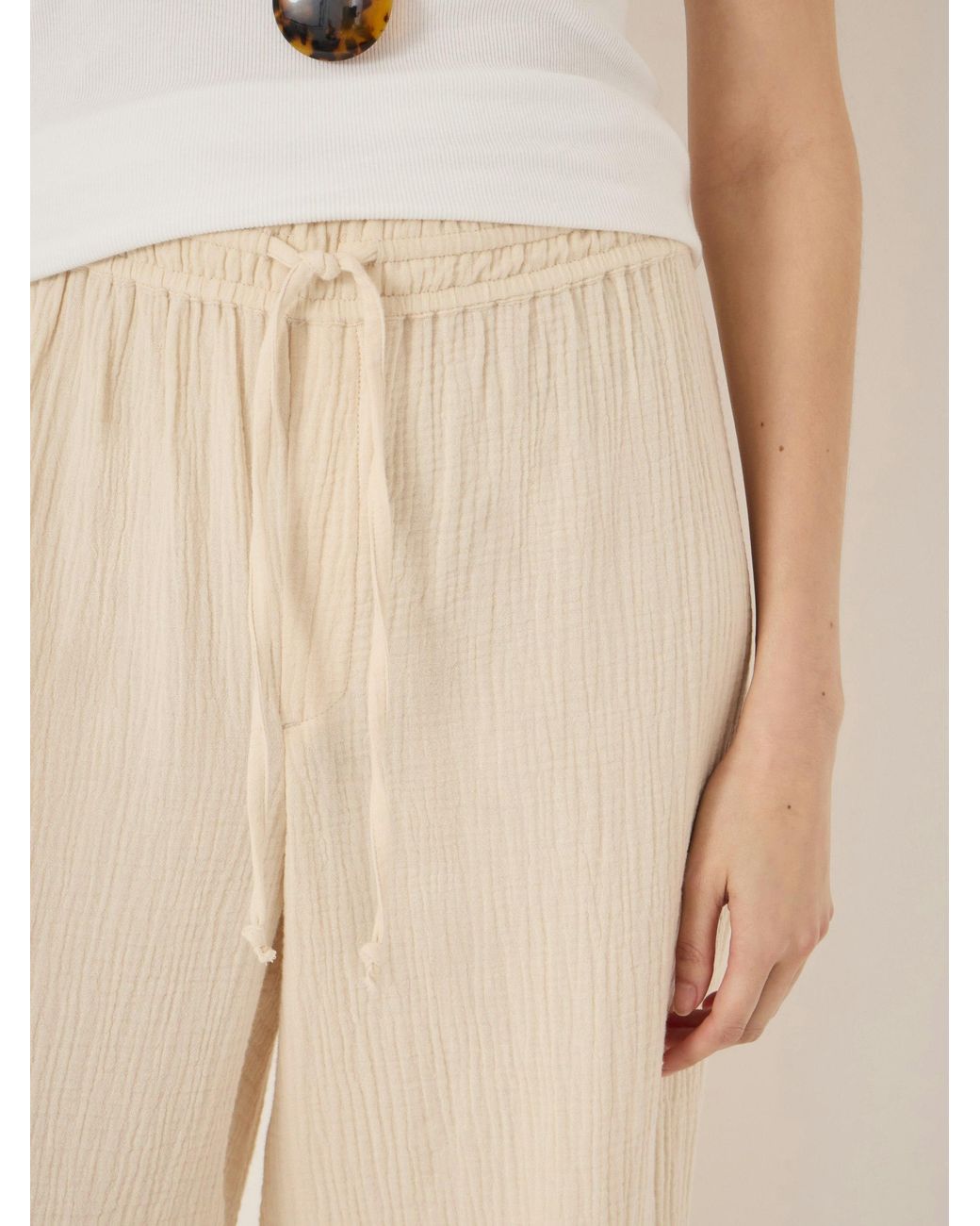 Hush Natural Cotton Cheesecloth Relaxed Easy Trousers
