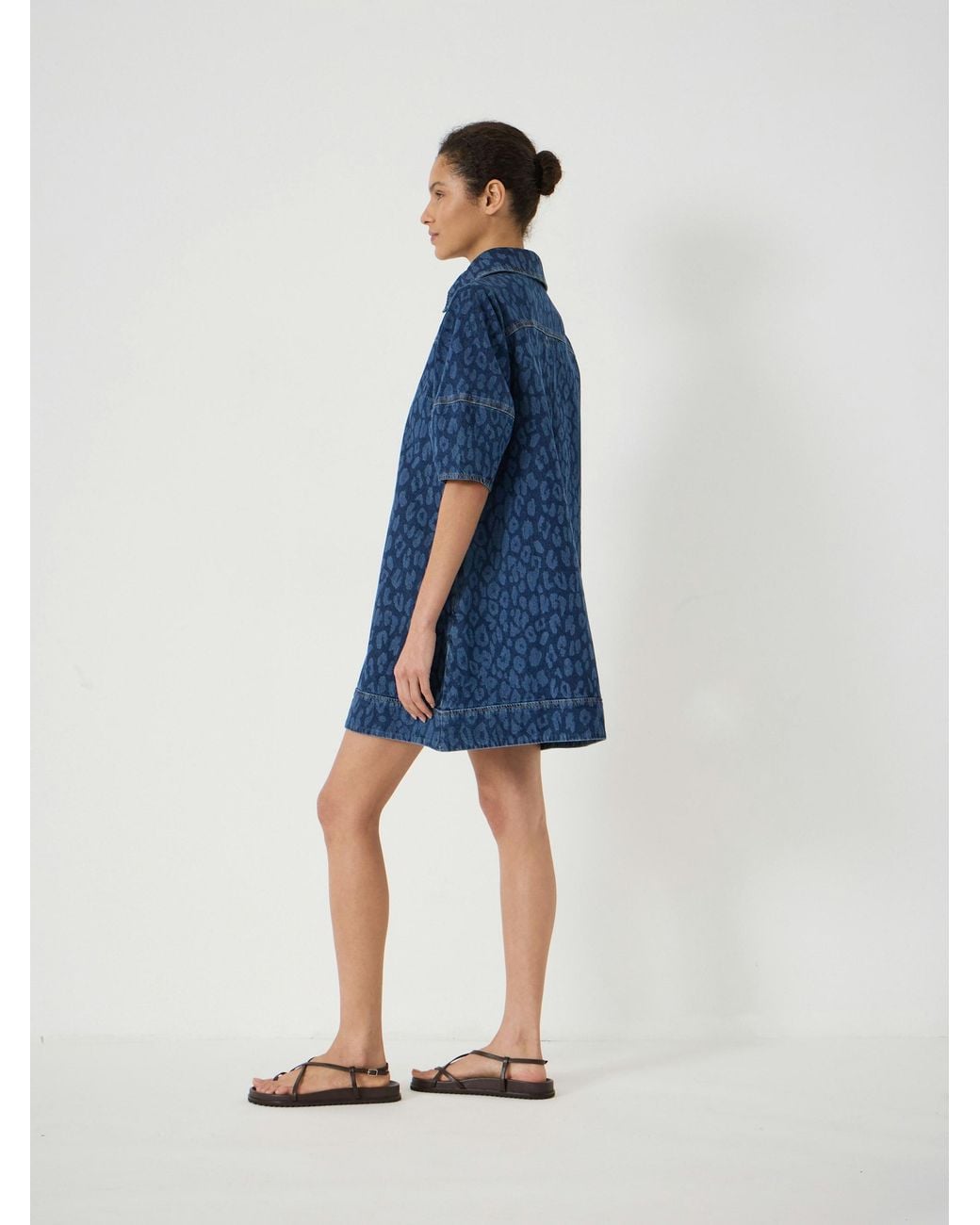 Hush Haisley Denim Mini Dress in Blue