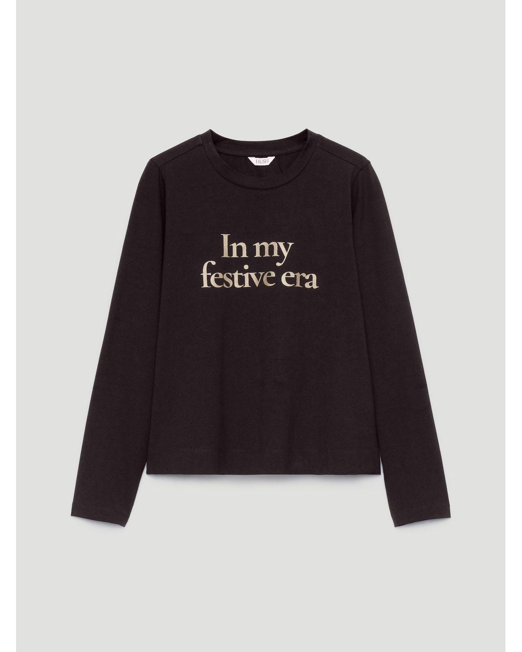 Hush Black Theodora Long Sleeve Pyjama Set