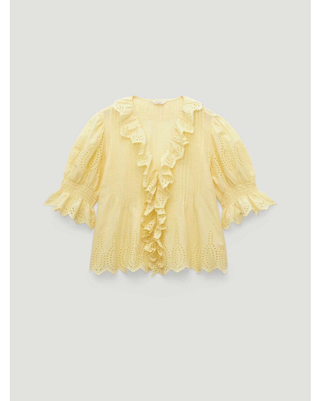 Hush Metallic Koa Cotton Broderie Blouse