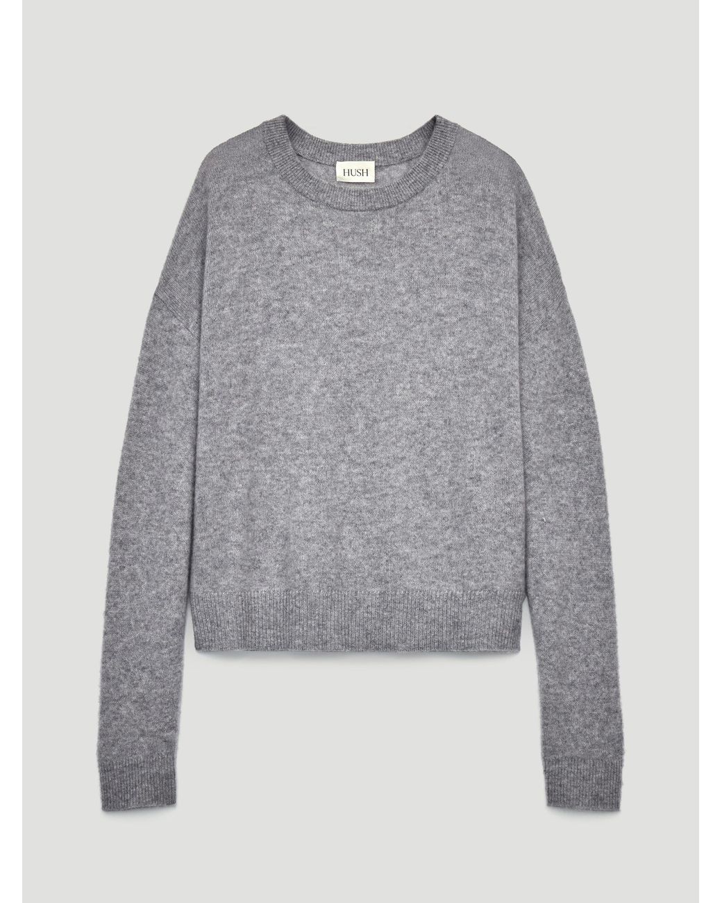 Hush Gray Avery Cashmere Crew Neck Jumper