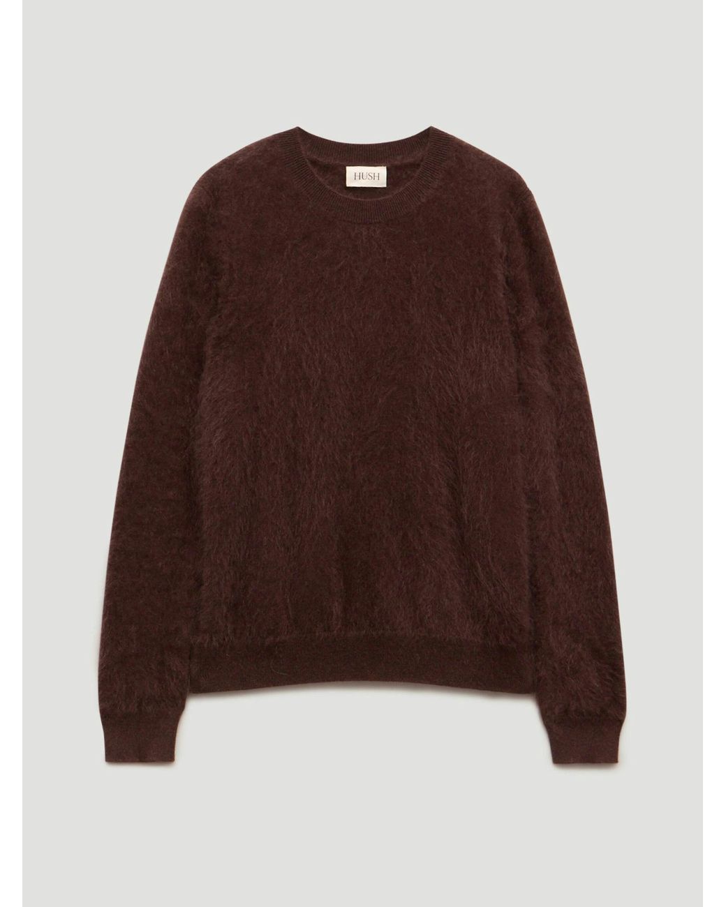 Hush Brown Brushed Cashmere Jumper