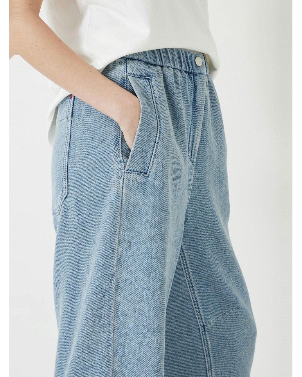 Hush Blue Supersoft Denim Barrel Leg Jeans
