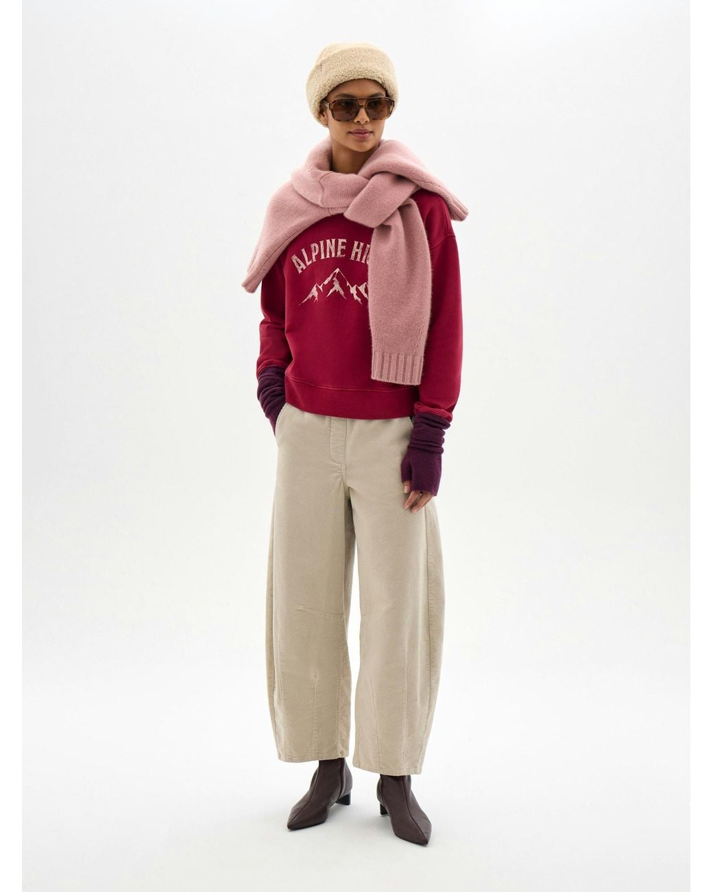 Hush Red Alpine Highs Cotton Graphic Sweatshirt